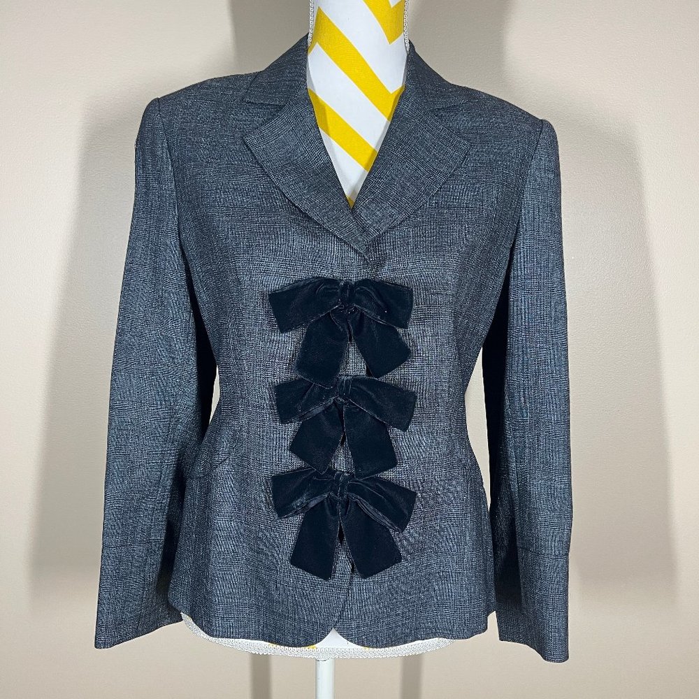 NWOT Worth Sparkly Wool Blend Blazer • Blueish Gray  • Size 4
